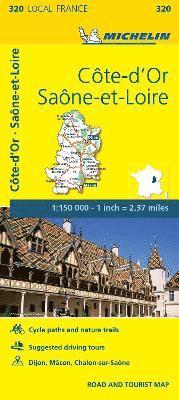 bokomslag Cote-d'Or, Saone-et-Loire - Michelin Local Map 320