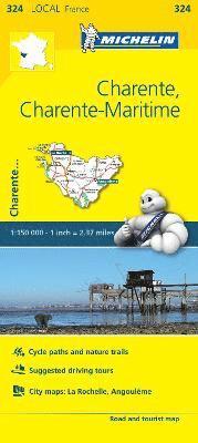 Charente, Charente-Maritime - Michelin Local Map 324 1