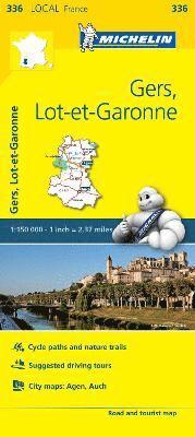 bokomslag Gers, Lot-et-Garonne - Michelin Local Map 336