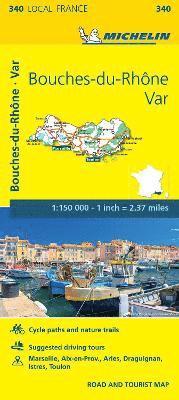 bokomslag Bouches-du-Rhone, Var - Michelin Local Map 340