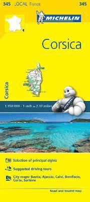 bokomslag Corse-du-Sud, Haute-Corse - Michelin Local Map 345