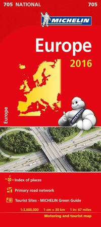 bokomslag Europa 2016 Michelin 705 karta : 1:3m