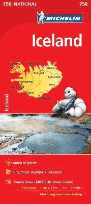 bokomslag Iceland - Michelin National Map 750: Map