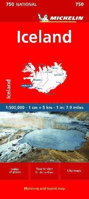 bokomslag Island 1:500.000 Michelin National Map 750