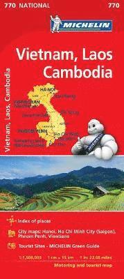 bokomslag Vietnam Laos Cambodia - Michelin National Map 770: Map