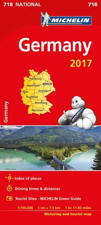 bokomslag Tyskland 2017 Michelin 718 karta : 1:750000