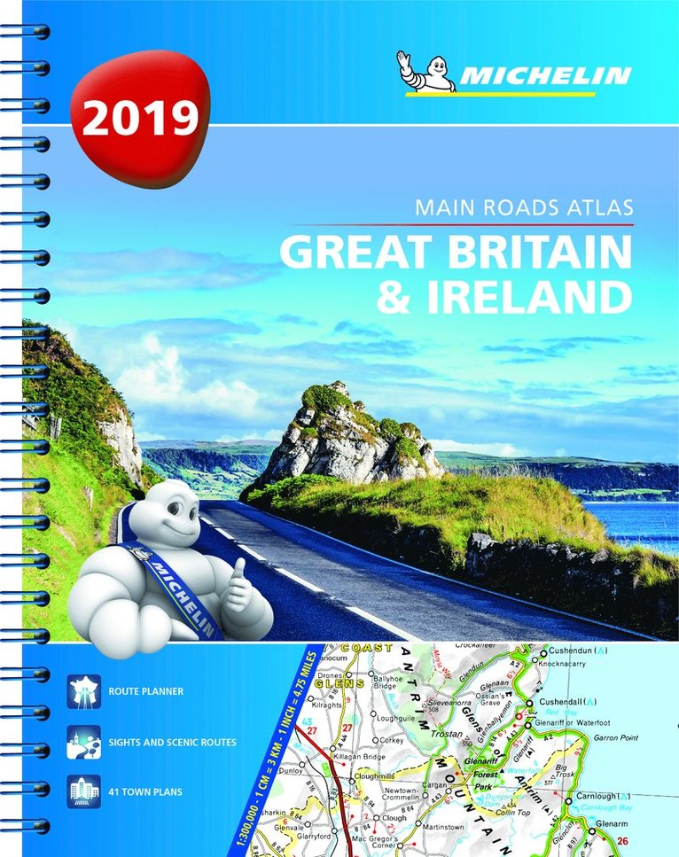 Great britain & ireland 2019 - tourist & motoring atlas a4 spiral