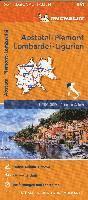 bokomslag Michelin Aostatal, Piemont, Lombardei und Ligurien. Straßen- und Tourismuskarte 1:400.000