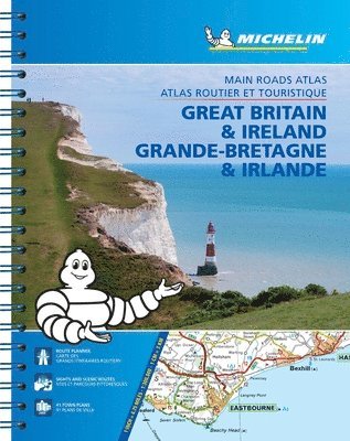 Great Britain & Ireland Main Roads Atlas (A4-Spiral, English-French) 2025