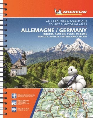 Michelin - Germany, Benelux, Austria, Switzerland, Czech Republic - Tourist and Motoring Atlas (A4-Spiral), Häftad