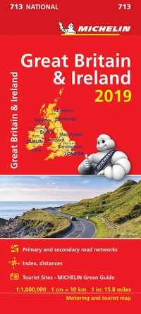 bokomslag Storbritannien 2019 Michelin 713 Karta