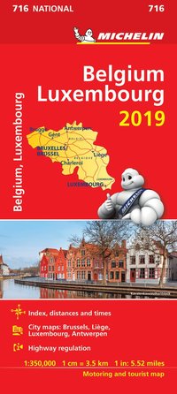 bokomslag Belgien Luxemburg 2019 Michelin 716 Karta