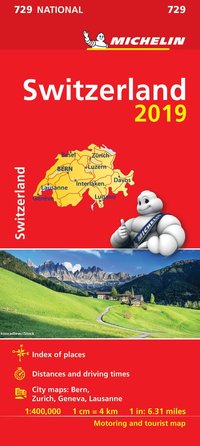 bokomslag Schweiz 2019 Michelin 729 Karta