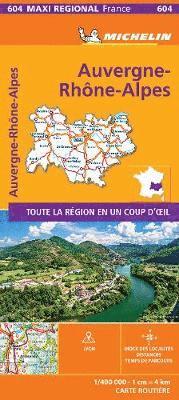 bokomslag AUVERGNE-RHONE-ALPES, France - Michelin Maxi Regional Map 604