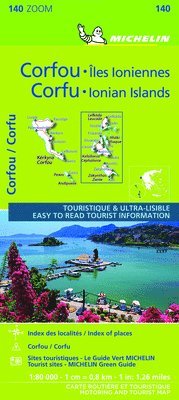 Corfu & the Ionian Islands - Michelin Zoom Map 140 1