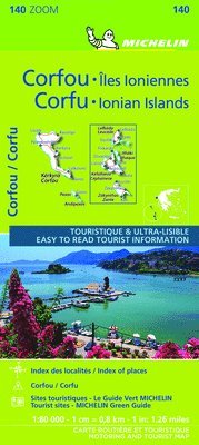 Corfu & the Ionian Islands - Michelin Zoom Map 140