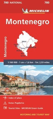 bokomslag MONTENEGRO - Michelin National Map 780: Maps