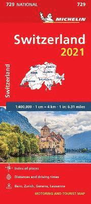 bokomslag Switzerland 2021 - Michelin National Map 729: Maps