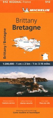 bokomslag Brittany - Michelin Regional Map 512