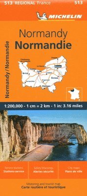 bokomslag Normandy - Michelin Regional Map 513
