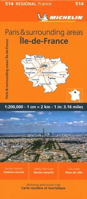 bokomslag Ile-de-France - Michelin Regional Map 514