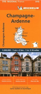 bokomslag Champagne-Ardenne - Michelin Regional Map 515