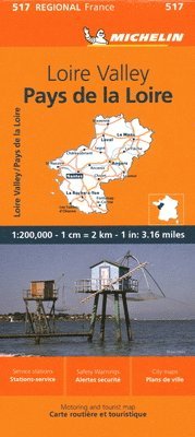 bokomslag Pays de la Loire - Michelin Regional Map 517