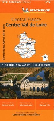 Michelin - Centre - Michelin Regional Map 518, Övrigt