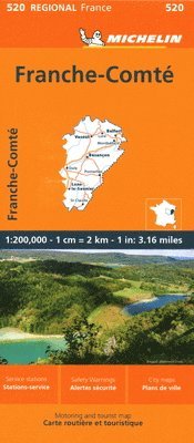 bokomslag Franche-Comte - Michelin Regional Map 520