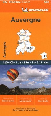 bokomslag Auvergne Limousin - Michelin Regional Map 522