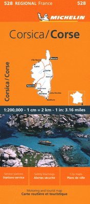 bokomslag Michelin Corsica Map 528