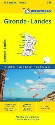 bokomslag Gironde, Landes - Michelin Local Map 335