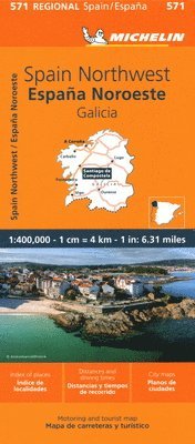 bokomslag Galicia - Michelin Regional Map 571
