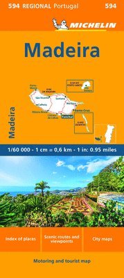 bokomslag Madeira - Michelin Regional Map 594