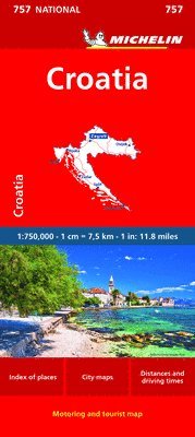bokomslag Croatia - Michelin National Map 757