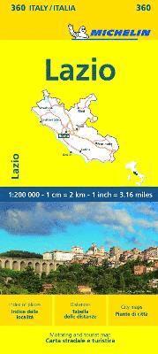 bokomslag Lazio - Michelin Local Map 360