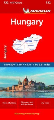 bokomslag Hungary - Michelin National Map 732