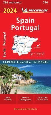 bokomslag Spain & Portugal 2024 - Michelin National Map 734: Map