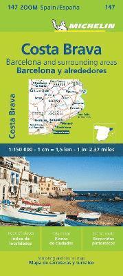 bokomslag Barcelona y Alrededores Costa Brava - Zoom Map 147