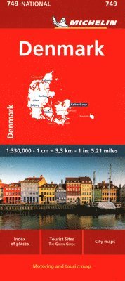 bokomslag Denmark - Michelin National Map 749: Map