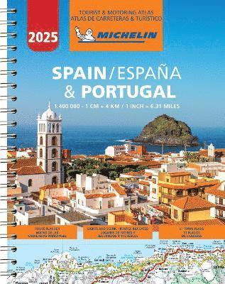 Michelin - Spain & Portugal 2025 - Tourist and Motoring Atlas (A4-Spiral), Häftad