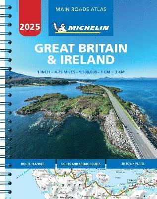 Michelin - Great Britain & Ireland 2025 - Mains Roads Atlas (A4-Spiral), Häftad