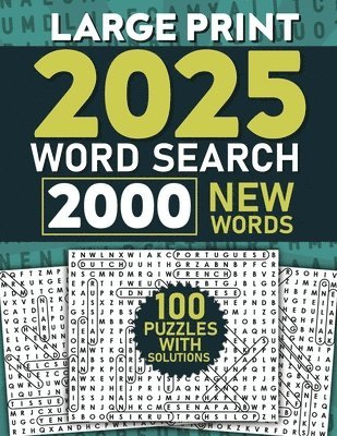 bokomslag 2025 Word Search for Adults Large Print, 2000 Words
