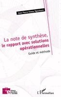 Jean Pierre Fewou Ngouloure - note de synthèse, le rapport avec solutions opérationnelles, Häftad