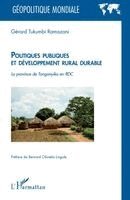 Gérard Tukumbi Ramazani - Politiques publiques et développement rural durable, Häftad