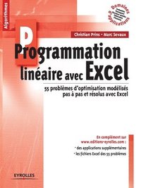 bokomslag Programmation linaire avec Excel