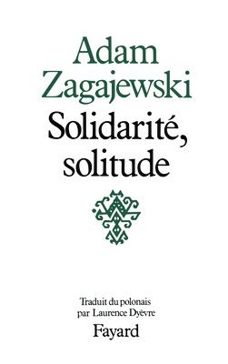 bokomslag Solidarité, solitude