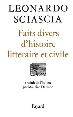 Faits divers d'histoire littéraire et civile 1