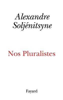 bokomslag Nos Pluralistes