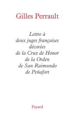 Lettre à deux juges françaises décorées de la Cruz de Honor de la Orden de San Raimundo de Penafort 1